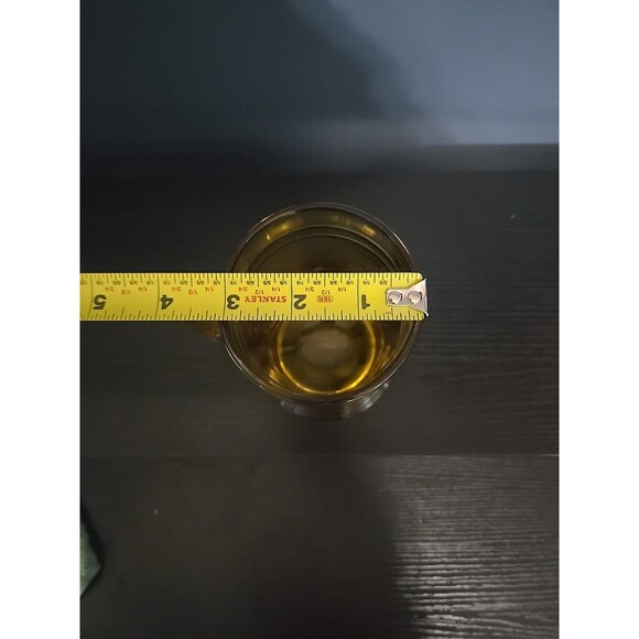 VINTAGE Amber Brown Glass Heavy Beer Mug 5" Square Stein Handle 1970s - Picture 6 of 6